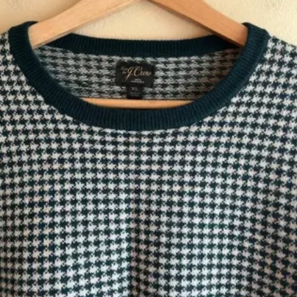 New J.CREW Knit Mens Cashmere Crew Neck Green Sweater XL - Picture 2 of 11